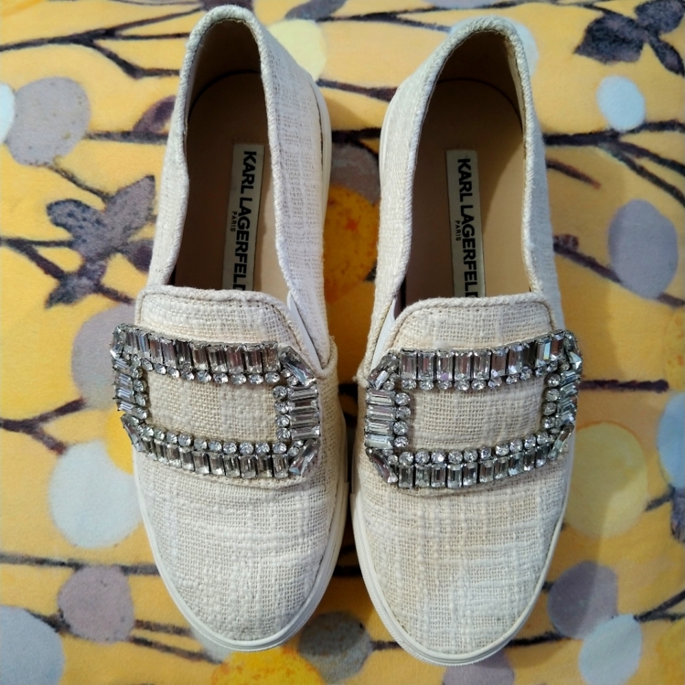 ERMINE Embellished Sneakers by Karl Lagerfeld